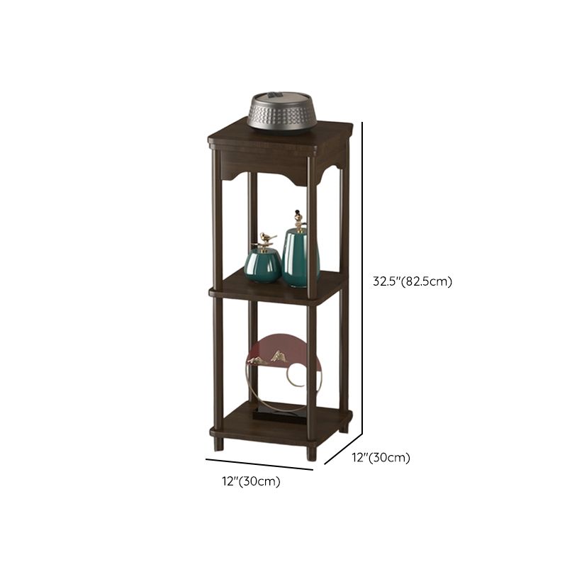 1 Piece Set 2 Tiers/3 Tiers Wooden Square Plant Stand Side Table with 2 Shelves/3 Shelves and Legs
