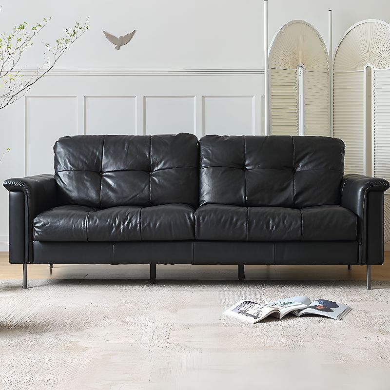 Tear Resistant Standard Sofa/Loveseat/Single Sofa in Black with 1 Pillow