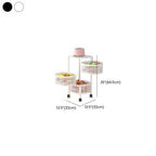 Round Portable Center with Alloy Countertop, Basket, and 4/3 Baskets