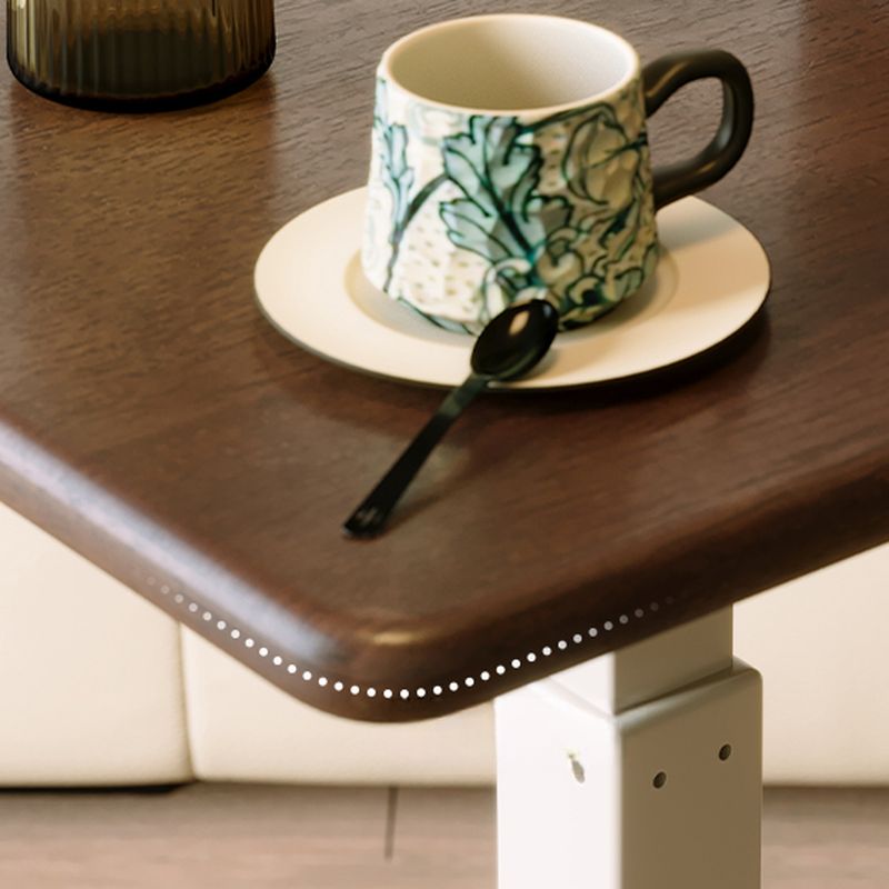 Casual Engineered Wood Laptop Cart with Adjustable Height, Casters, and Ergonomic Tilt