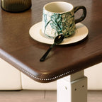 Casual Engineered Wood Laptop Cart with Adjustable Height, Casters, and Ergonomic Tilt