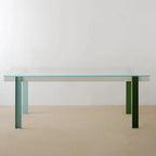 Trendy Glass Table with Clear Top and Legs Base, Seating for 6/4/10, Anti-Fouling Glass