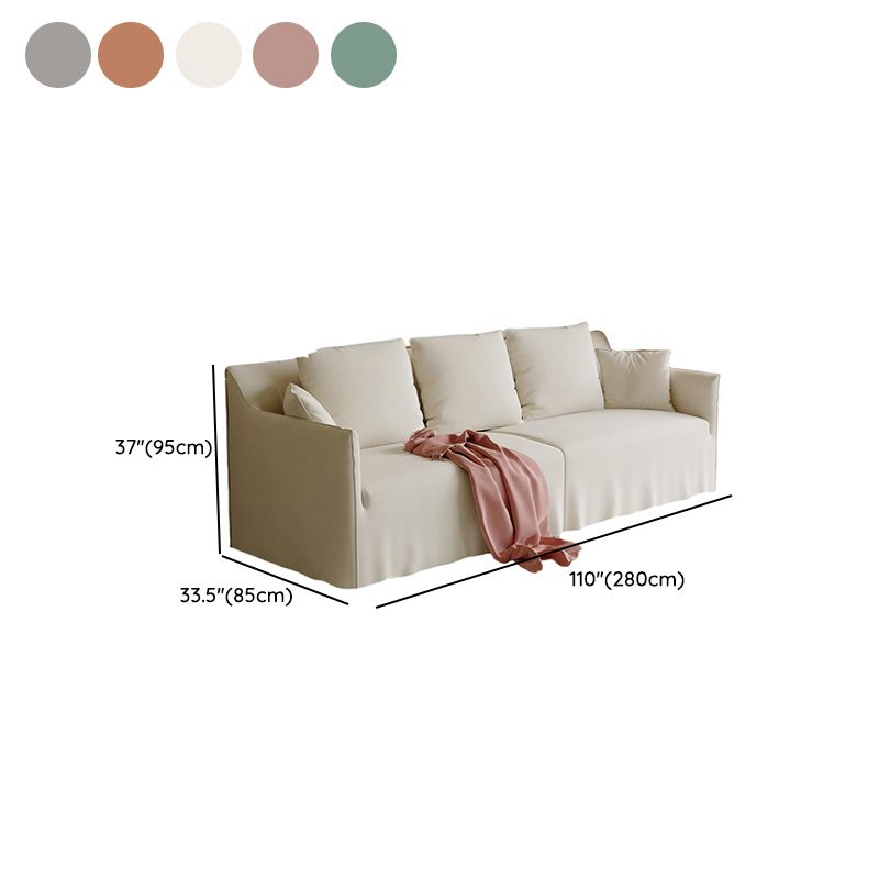 Standard Sofa/Loveseat in Light Gray/Emerald Green/Beige with Dressmaker Skirt and 5 Pillows