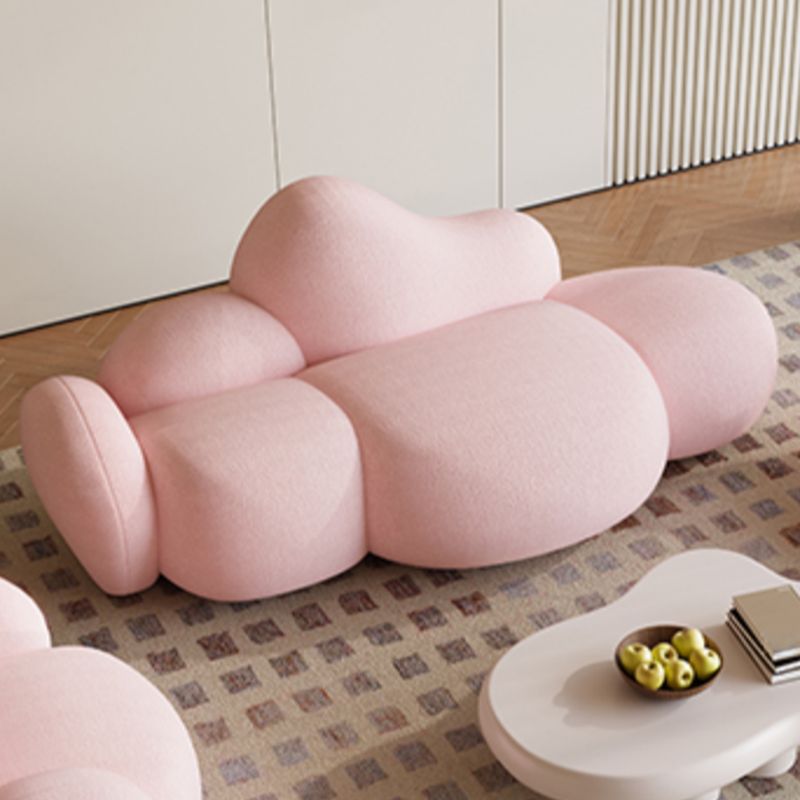 Contemporary Modern Solid Color Scratch-durable Sofa/Loveseat in Midnight Black/Gray/Rose, Seats 3/2-seater