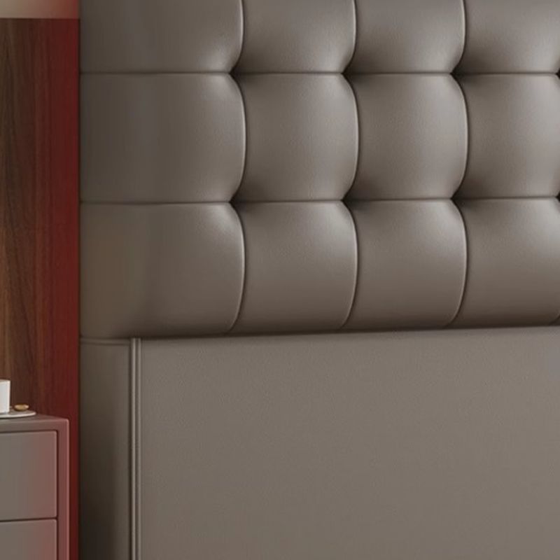 Trendy Panel Headboard with No Distressing, Piled Tufted Rectangle Design for King/Queen/Full Bed, Featuring Sponge Upholstery and Standard Height