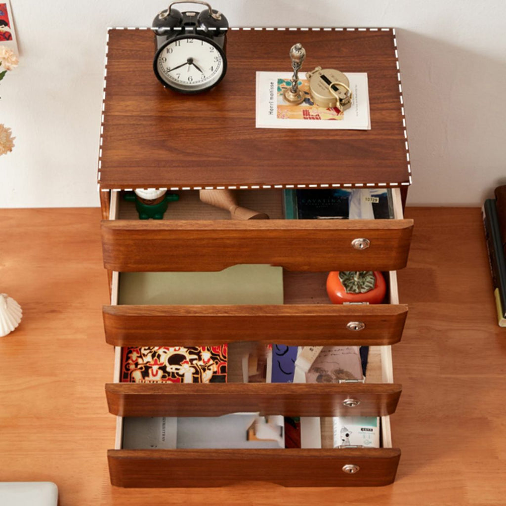 Free Standing Horizontal Filing Cabinet/Vertical Filing Cabinet in Wood with 1 Shelf and Drawer in a Simplistic Style