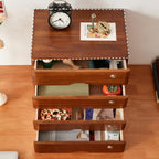 Free Standing Horizontal Filing Cabinet/Vertical Filing Cabinet in Wood with 1 Shelf and Drawer in a Simplistic Style