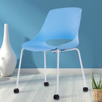 Casual Non-foldable Carbon Steel Side Chair, 1 Piece for Hard Floor with Glide