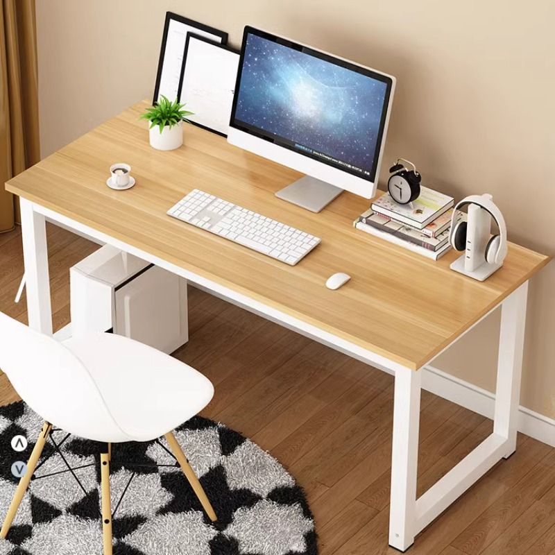 Modern Rectangular Laminate Writing Table in Unfinished Color