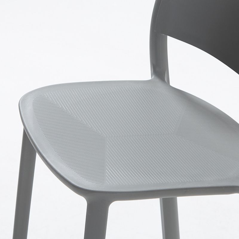 Casual Polymer Bar Stools in White/Lemon Color/Light Green with Back, Pileable Rectangle Seat, and Leg Rest