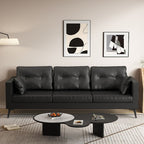 Standard Sofa in Synthetic Leather with Jade Green/Auburn/Beige Upholstery and Arm