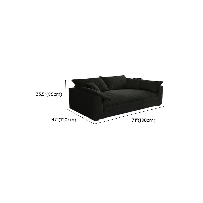Art Deco Ink Solid Color Water Resistant Sofa Couch/Single Sofa for 5-seater/4-seater/6-seater with 2 Pillows