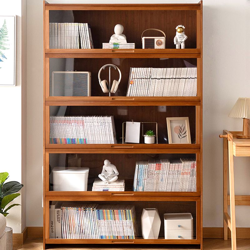 Sepia Vertical Organizing Shelf with 5-Cabinet and 5-Shelf Closed Back