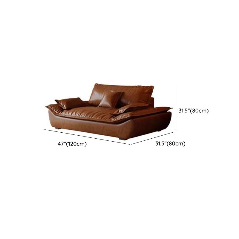Tear Resistant Mocha Standard/Single Sofa with 3/1 Pillows