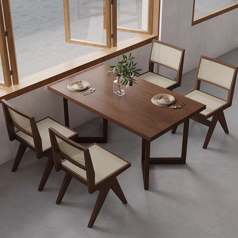 Simplistic Solid Wood Rectangle Table with Eased Edge, No Seating, and Assembly Required
