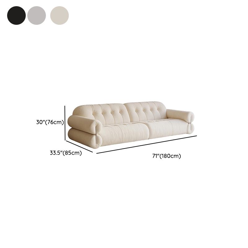 Modish Solid Color Stain Resistant Standard Sofa/Loveseat in Black/Light Gray/Light Brown with 3-seater/4-seater/5 Person Capacity