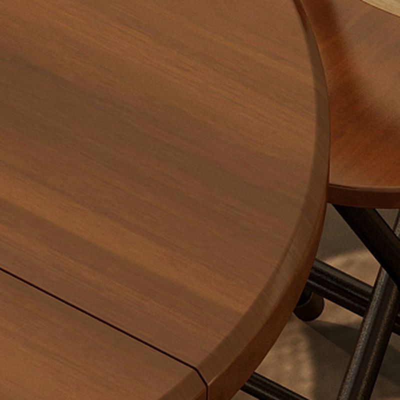 Veneer Dining Table with Crossed Legs, Scratch-proof, Foldable, 2-seater/Seating for 4