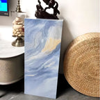 Square Marble Pattern Display Table with Stone Top, 30 to 39 in/20 to 29 in Height, Unfinished Finish, and Up to 19 in Size