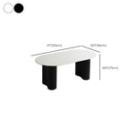 Oval Slate Stone Dining Table Set with Two-sided Pedestal, Padded Chair, and Back, 7 Piece Set/5-piece in White