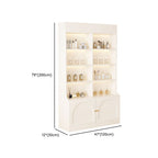 Fitted Detached Ground Display Stand in Wood with 5 Shelves, Locker and Open-air Storage in a Trendy Style