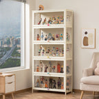 Bambusa Flooring Curio Cabinet with Stockroom, 4 Cabinets/3 Cabinets/2 Cabinets, 4 Shelves/3 Shelves/2 Shelves, 4 Doors/3 Doors/2 Doors