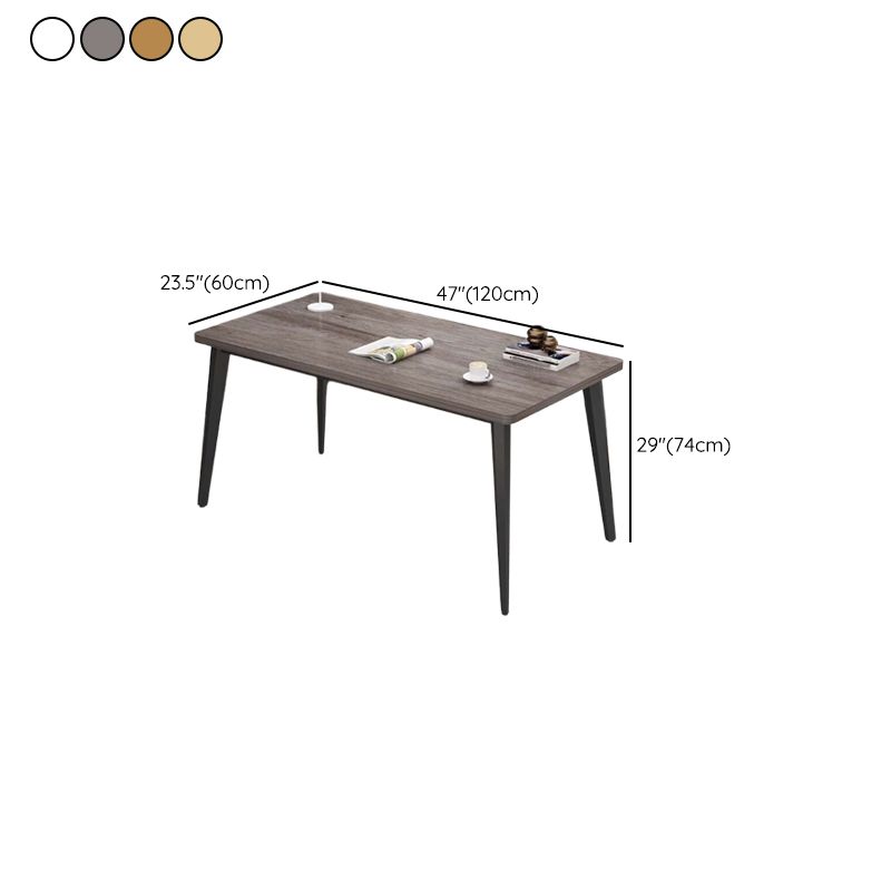 Casual Adjustable Writing Desk with Scratch-proof Parsons Base in Chalk/Sepia/Natural, Unattached with Foot Pad