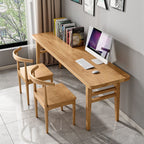 Modern Rectangular Pine Wood Unfinished Color Writing Table