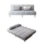 Modern Armless Settee 27.55" W Convertible Sleeper Sofa for Living Room