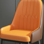 Low Back Upholstered Dining Chair with Metal Legs for Dining Room