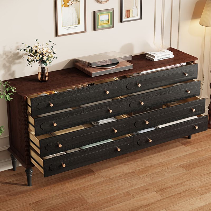 Coal Trendy Rubberwood Console Dresser/Semainier Horizontal/Vertical