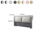 Trendy Wingback Headboard in Natural Wood with No Distressing, Rectangle Shape for Full/Queen Bed, Featuring Sponge Upholstery and Standard Height