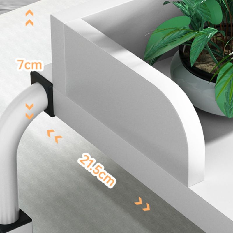 Adjustable Height Standing Desk with Scratch Resistant Toboggan Base, Ink/Chalk/Natural Color Top, Self-supporting with Wheels/Casters and Knob Adjustment