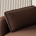 Drawing Room Standard Sofa in Pu Leather with Gray/Mocha/Off-White Upholstery and Armrest