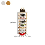 Art Deco Composite Wood Rectangle Shoe Rack, Floor Mounted for 1-20 Pairs in Drawing Room