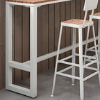 Rectangle Footrest Pub Dining Set 1/4/5 Pieces Outdoor Industrial Bar Pub Table Set