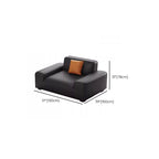 Midnight Black/White Standard Sofa/Loveseat with Armrest for Drawing Room
