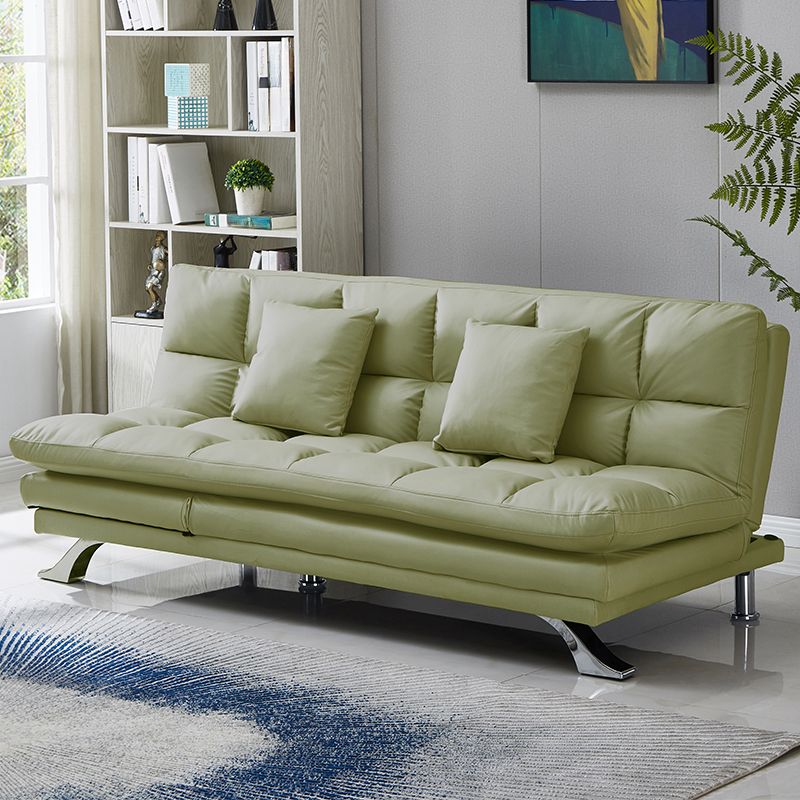 Dove Grey/Lime Green/Citrus Color Sleeper for Drawing Room with Biscuit Back
