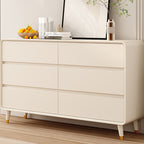 Chalk Trendy Natural Wood Console Dresser/Semainier with 6/8/5 Drawers in Horizontal/Vertical Orientation