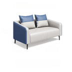 Modish Midnight Black Frame Pu Leather Sofa Seating Group with Arms and Legs