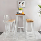Modern Style Rectangle Wood Bar Table 1/5/9 Pieces Bar Table Set for Kitchen