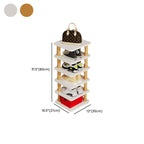 Art Deco Composite Wood Rectangle Shoe Rack, Floor Mounted for 1-20 Pairs in Drawing Room