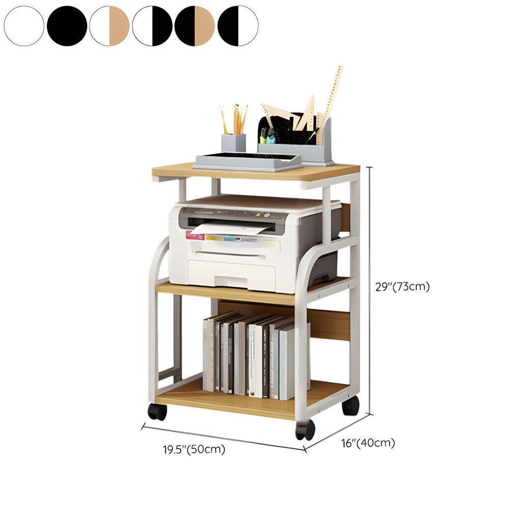 Metal Bracket Utility Carts Artificial Board Good Load Bearing with Casters