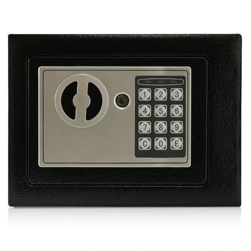 Steel Security Safe with Battery, Pry Resistant Lockable Keys