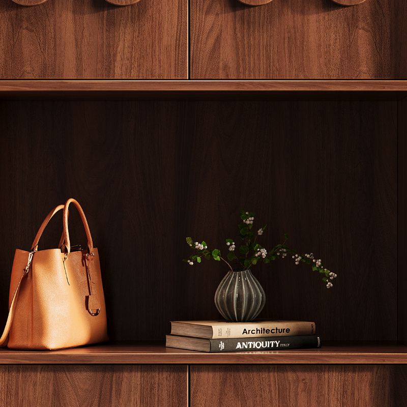 Pine Wood 7 Tiers Shoe Wardrobe with Dustproof Cover