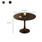 Composite Wood Dining Table with Pedestal Base, Stain Repellent, for 2-seater/Seating for 4