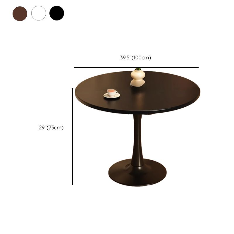 Composite Wood Dining Table with Pedestal Base, Stain Repellent, for 2-seater/Seating for 4