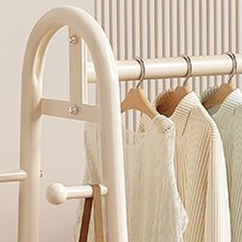 Contemporary/Art Deco Coat Rack with Receptacle Storage, 2 Shelves, Alloy Frame, Metal Hook, and Shoe Storage