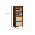 Tan Bamboo 9 Tiers/7 Tiers/5 Tiers Storage for Shoes with Dustproof Cover