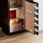 Steel Security Safe, Pry Resistant, Lockable with Keys, Interior Lining and Shelves