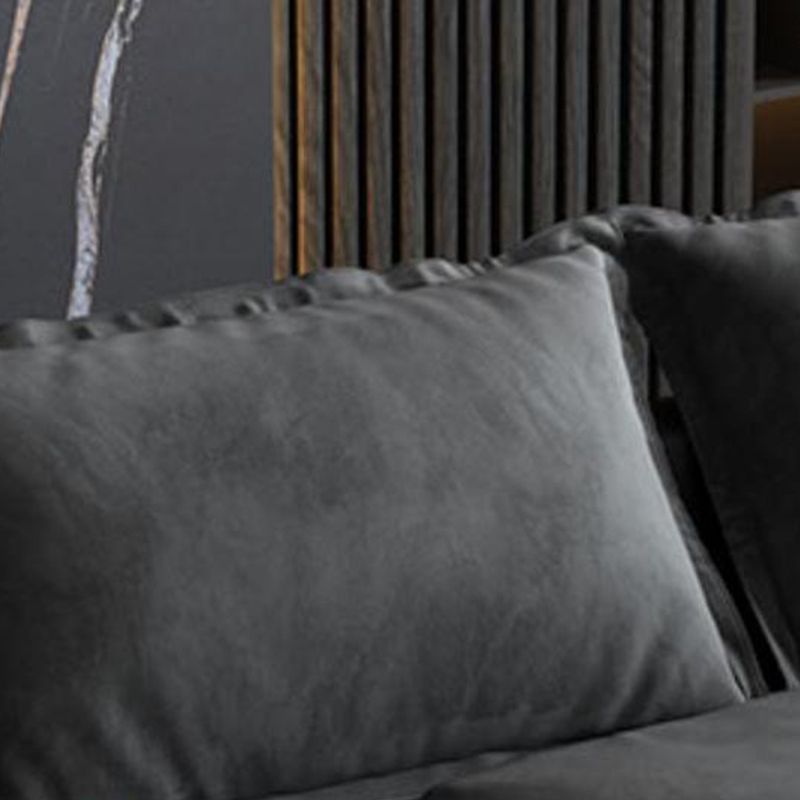 Modern Flared Arm Sofa with Water Resistant and Bolster Pillows
